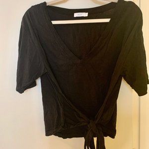 A.L.C. Black Tie-up T-Shirt